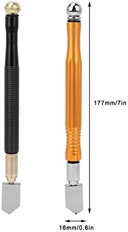 Hilitand rezač za ulje, profesionalni olovka za rezanje stakla za rezanje stakla za rezanje dijamantskih mineralnih ogledala crna / zlatna