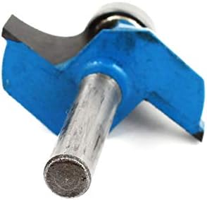 X-DREE srebrni ton plavi ugao zaokruživanje preko rutera Bit 1/4 x 7/8(Redondeado de esquina azul En tono