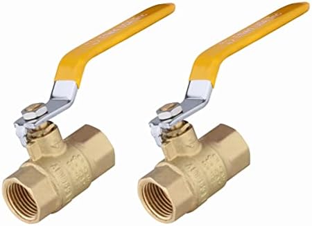 EFIELD 3/4-inčni 600 WOG FNPT Mesingani kuglasti ventil za teške uslove rada Fip sa navojem žuta