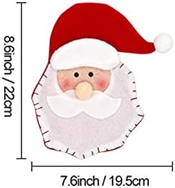 PRETYZOOM Yule Decor Božićni držač posuđa Santa Claus dizajn pribor za jelo Cover Holiday Tabela Party