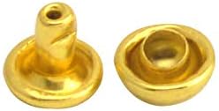 Wuuycoky Zlatni dvostruki kapa za zakovice od gljiva Metalni nosač 6 mm i pošta 8 mm pakovanje od