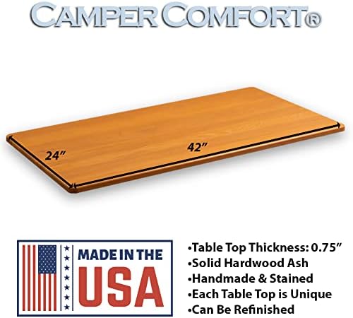 Camper Comfort pepeo tvrdo drvo RV / kamper stol | Desktop / Ostrvo Countertop / Made in