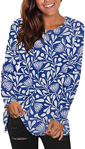 Ženske košulje za posade Top Tie Dye Ispiši Ležerne prilike dugih rukava Streetwear Comfort Pulovers Bluze majice