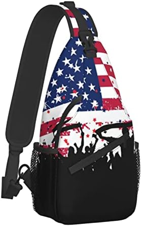 4. srpnja Dan nezavisnosti Američka SAD Zastava zastava SLING rafalska torba za prsa vodootporna torba na rame,