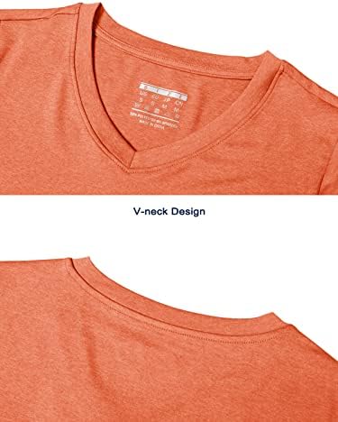 Eklentson ženske majice UPF 50+ Brzi suhi čvrsti boja Atletska vježba V-izrez dugih rukava za žene