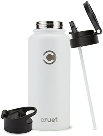 Izolovana flaša za vodu sa 2 poklopca kompanije Cruet - Termosica sa dvostrukim zidovima od nerđajućeg čelika