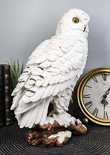 EBROS mistični bijeli sova kip ptica 12,25 visoka nocturnalna ptica divlje životinje sove skulptura