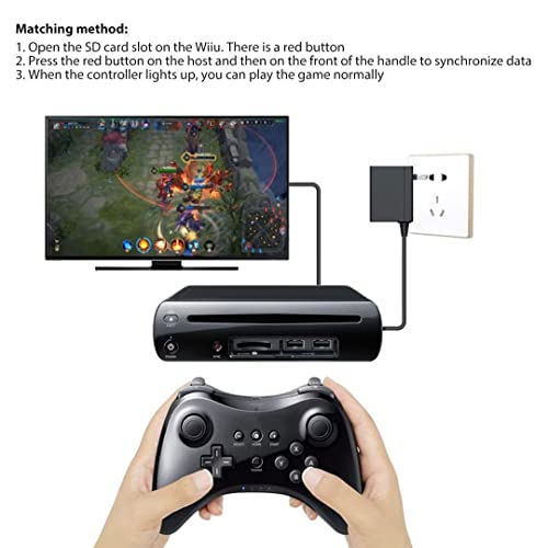 Novi crni visokokvalitetni u pro Bluetooth bežični kontroler za Nintendo Wii kompatibilan je