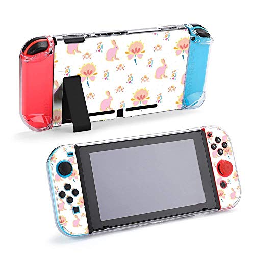 Futrola za Nintendo Switch, narodna umjetnost slatka Ditsy Floral Rabbit Set od pet komada zaštitni poklopac futrola za konzole za igru dodatna oprema za Switch