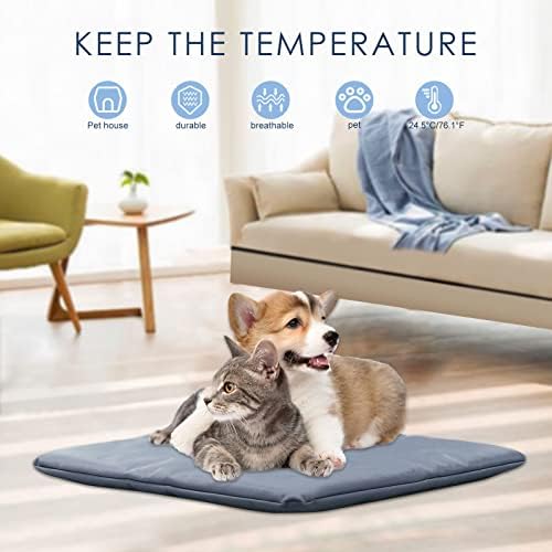 HOOMace PET rashladni jastuk za male pse CAT krevet s električnim prostirkom za hlađenje, ljetni jastuk za ledu Hladom hlađenje pokrivač za mirovanje, vanjski prijenosni pas s mačkama za krevet Držite temperaturu 76.1 ° FC, dodajte vodu, dodajte vodu