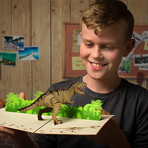 T Rex rođendanska čestitka dinosaurusa od DEVINE Popup Cards | 3D kartice iskačuće rođendanske