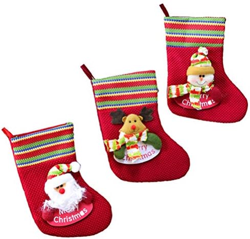 Abaodam 3kom Božić Hangings čarapa u obliku bombona torba Božić čarape poklon čarapa poklon torba
