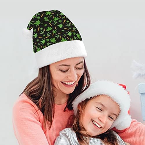 Marihuana Weed Božić šešir Santa šešir za unisex odrasle Comfort klasični Božić kapa za Božić Party Holiday
