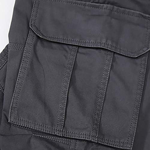 SSDXY MENS Lagane kauzalne teretne hlače Redovne taktičke hlače na otvorenom ravno-fit na otvorenom sa više džepova