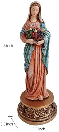 Stipljena majka Marija vjersko umjetničko dekor, 8,5inch Madonna statua pogodna za vjerske i vjernike da