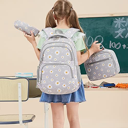 Ruksak za djevojčice dječja torba za knjige dnevni ruksak za tinejdžere torbe za djevojčice sa setom kutija za ručak