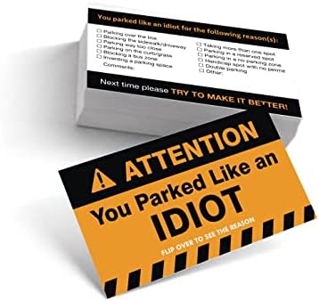 EppoBrand ste parkirali kao IDIOT smiješno ofanziva Loše parkiranje komentar ne ljepljive kartice iza brisača za naučiti parkirati ili zezati