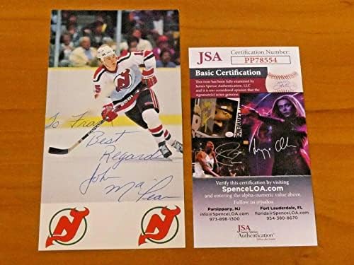 John Maclean potpisao je s razglednicom od đavola u boji sa JSA COA - autogramiranim NHL fotografijama