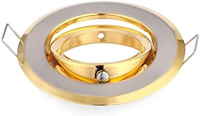 KNOKR 10 komada Zlatnog okruglog zadnjeg prstena Kit dodatne opreme Gu10 / mr16 Spotlight LED lampa/nosač