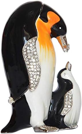 KILTHOVI KUPLURES I Skulpture Dekor penguin metalni nakit kutija luksuzna kutija Bejeweled životinjska sitnica