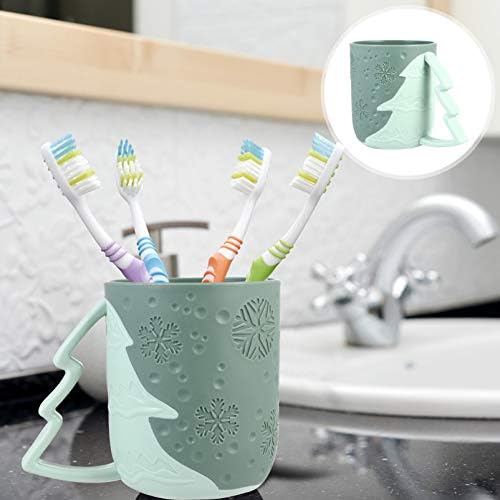 Veemoon 2 komada božićna čaša za zube za božićne vode plastični nosač vode zubne ispiranje kupaonica kupatilo kupatilo