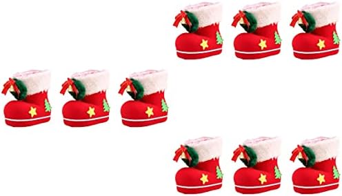 9 kom torbe bombone Goodies favorizuje Božić čizme čarape Santa vezice torbica držači Tabela Centerpieces