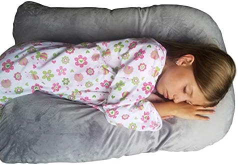 Sleep Zzz jastuk za spavanje sa uklonjivom Perivom navlakom-siva boja
