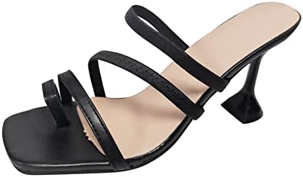 Na prozračnim vinskim potpeticama dame sandale Visoke ljetne pete otvorene klizne čaše za žene sjajne sandale za žene