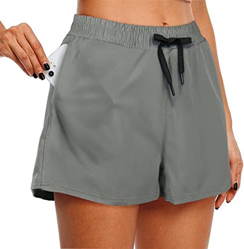 Aloodor kratke hlače za vježbanje ženske atletske kratke hlače za trčanje s džepovima za fitnes u teretani
