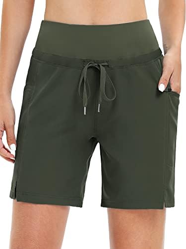 Ženske pješačke šorc sa džepovima sa zatvaračem 7 dugih bermudskih kratkih hlača za suhe lagane ljetne kratke hlače za žene