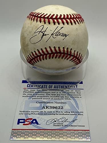 Indijanci Steve Karsay A. Yankees potpisali su autografa službenog OMLB Baseball PSA DNK - autogramirani bejzbol