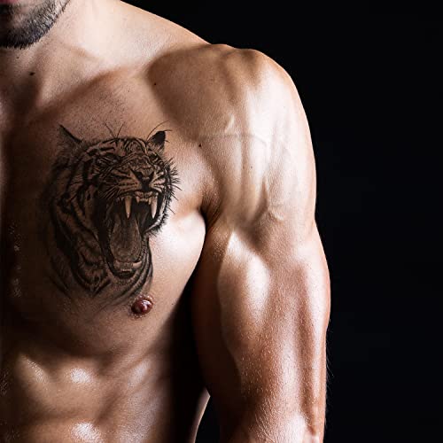 35 listova dugotrajne privremene tetovaže, veliki lažni dragon tigar lav naljepnice za muškarce za muškarce