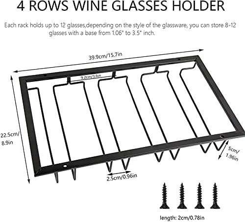 DVTEL kućni vinski stakleni staklo, vinski ormar stalak za čašicu, vinski stalak, vinski nosač viseći stalak za