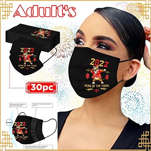JMETRIE maska za jednokratnu upotrebu za odrasle slatka životinjska štampa Vanjska maska za lice prozračna udobna maska za muškarce žene 30kom