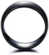 Personalizirani parovi prstenovi Prilagođeno obećanje prstenovi za parove Njegov i njen crni prsten Set titanijumskih