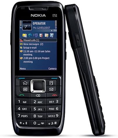 Nokia E51 otključali telefon sa 2 MP kamerom, 3G, Wi-Fi, MP3 / Video player i microSD slot - U.S. Verzija sa garancijom