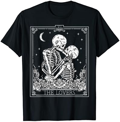The Lovers Vintage Tarot Card Astrology Goth Halloween Women T-Shirt