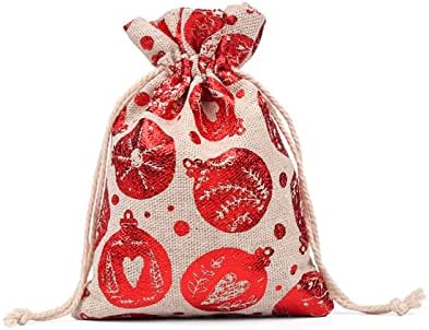 Gularizi posteljina džep božićni bombona za skladištenje pamučne poklone za crtanje vrećica za posteljinu pahuljice posude za odjeću