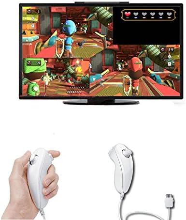 Nunchuck Control Ayoho Pack od 2 bijela zamjenska Nunchuk kontroler za Wii Wii u video igri