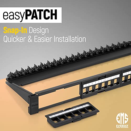 BULDLE EVEREST MEDIA ROUNTIONS - 2 predmeta: Snap-in 24-port Keystone Patch panel + 50 pakovanja RJ45