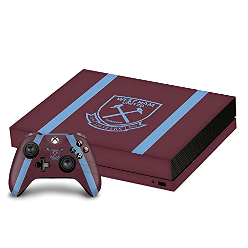 Dizajn kućišta za glavu zvanično licenciran West Ham United FC Jersey 2020/21 Home Kit Vinyl naljepnica Gaming skin Case Cover kompatibilan sa Xbox One X konzolom i paketom kontrolera