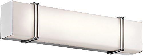 Kichler Impello 24.25 LED linearno isprazno svjetlo sa satenskim urezanim bijelim staklom, hrom