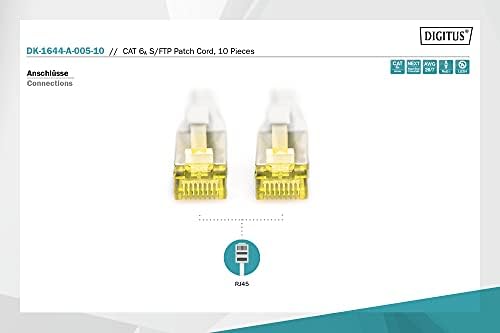 Digitus LAN kabl CAT 6A - 0,5m - 10 komada - RJ45 mrežni kabel - S / FTP zaštićen - kompatibilan sa CAT-6