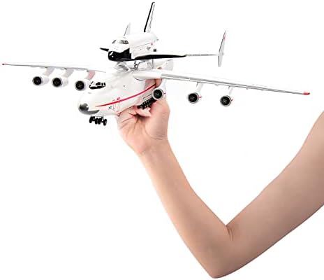 1: 200 An-225 nošenje sa Spaceshuttle BURAN Resin model aviona igračka 17-inčni displej Model aviona za kolekciju