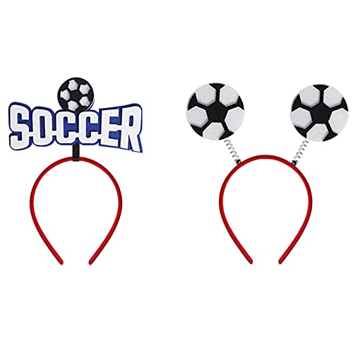 2 kom. Soccer trake za glavu, nogometne obruče za kosu Soccer Hair Clips Soccer Headdress Soccer Furis Pribor Soccer Corty Favorit za zabavu