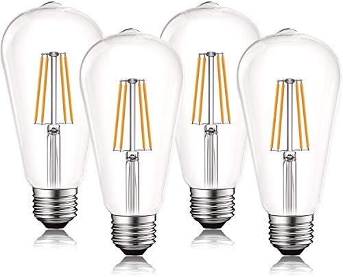 LUXRITE Vintage LED Edison sijalica 60W ekvivalentna, ST19 ST58, 2700k topla bijela, 550 lumena,
