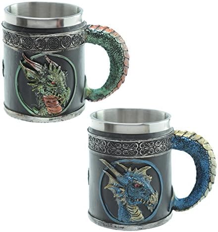Puckator Dark Legends Dragon Tankard - čaša za Pintu - Vikinški pehar - fantazijska dekoracija Doma -