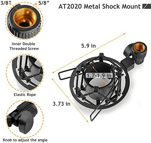 Stoni mikrofonski stalak, podesivi stoni stalak za mikrofon wtih amortizer za Audio Technica AT2020 AT2020USB+