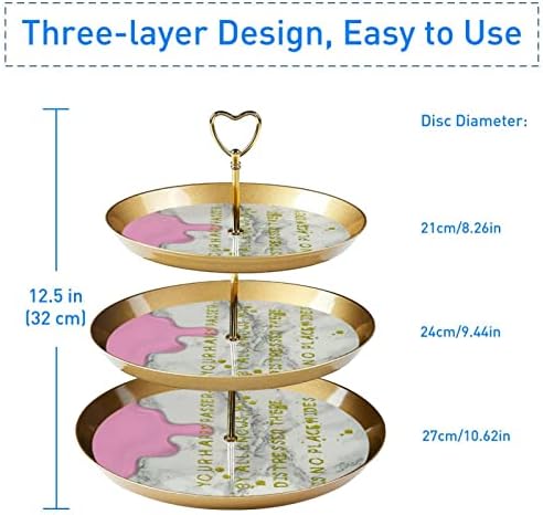 Mramorni 3-tier Cupcake stalak, stalak za torte, tired stalak za desert, okrugle ploče za vjenčani