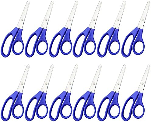 OdontOmed2011 set od 12 komada školski škare 12,5 cm plave ručke tupe makaze za makaze